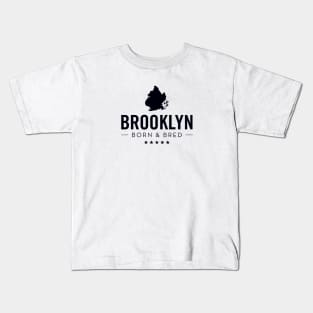 Brooklyn Born & Bred (black) Kids T-Shirt